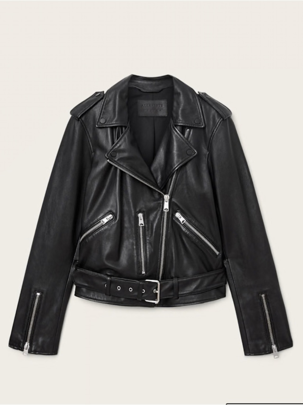 ALLSAINTS Balfern Black Leather Moto Jacket
